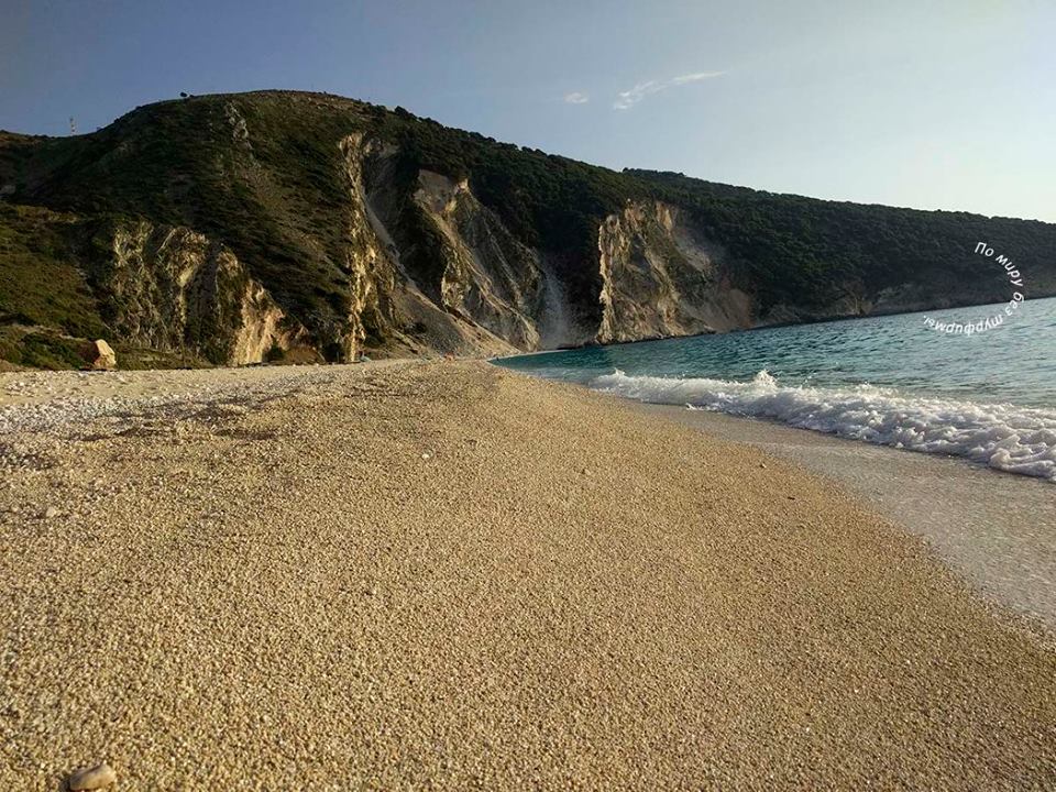 cefalinia_myrtos_beach кефалония путеводитель пляж миртос греция путеводитель