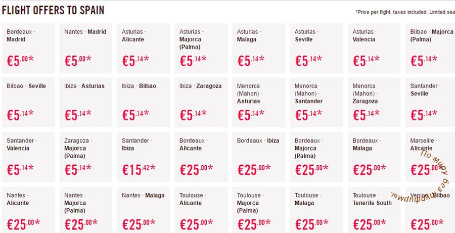 Авиабилеты: распродажа VOLOTEA билеты по Европе от 5 евро билеты на самолет по Испании