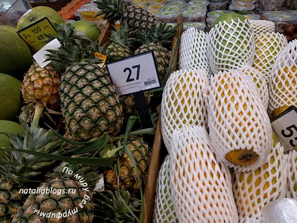 Цены на фрукты Таиланда с фото и названиями. Папайя и ананас